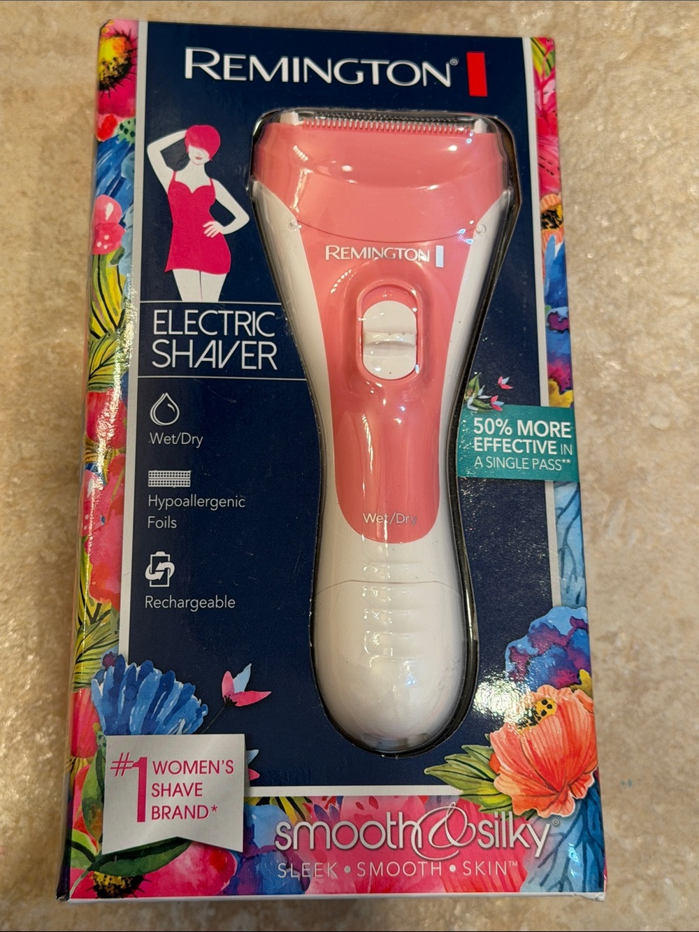 Remington Pink and White Women's Electric Shaver - Smooth & Silky